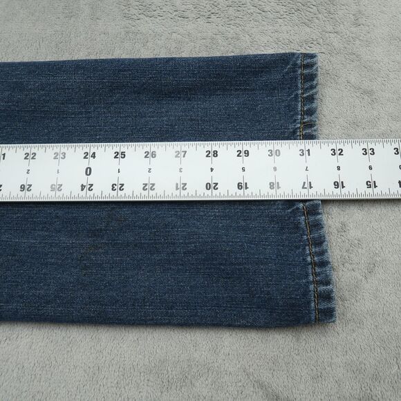 Levi's 514 Jeans Mens Size 38x32 Dark Blue Classic Straight 100% Cotton Denim - Picture 3 of 16